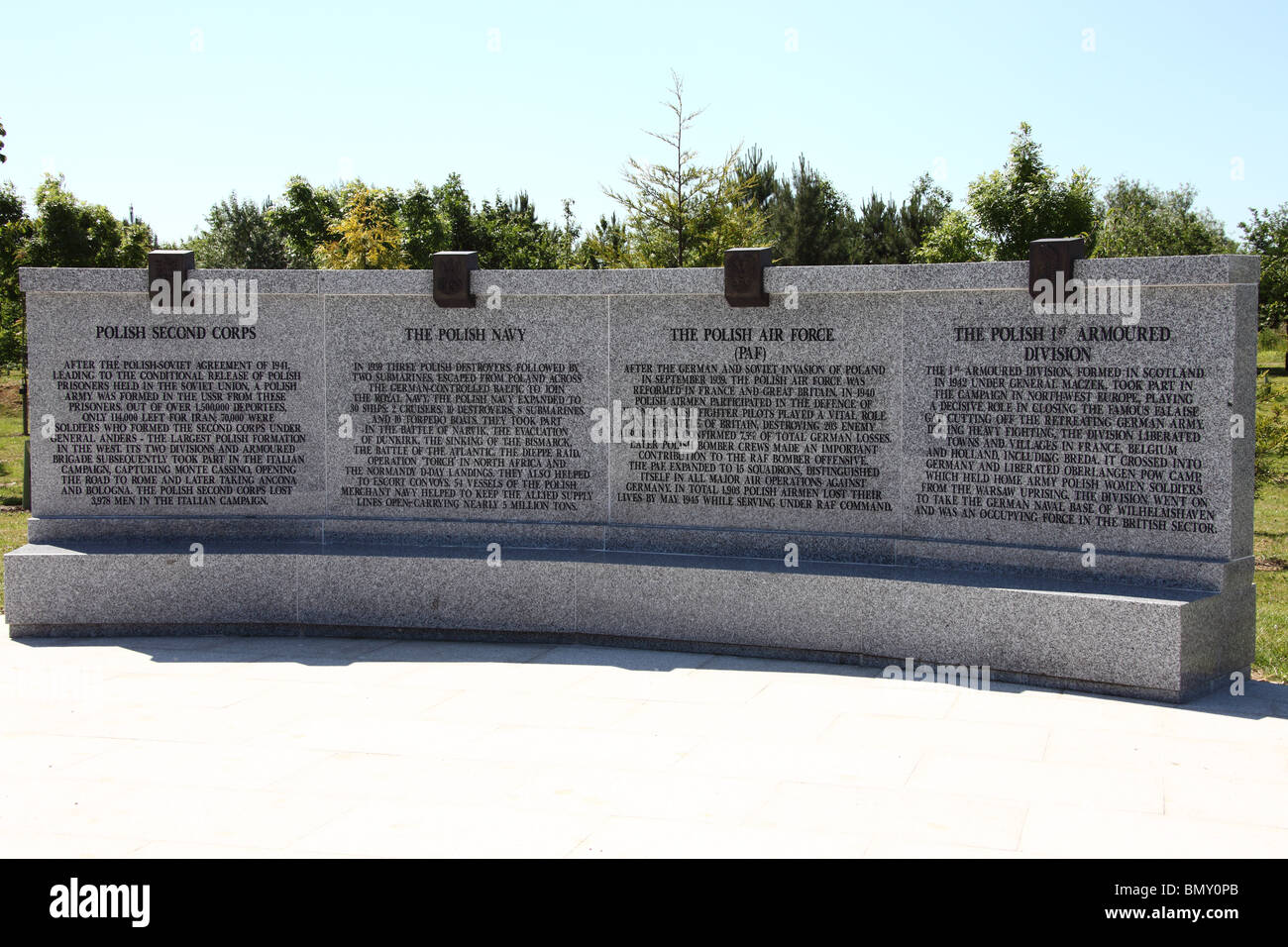 The National Memorial Arboretum in Staffordshire, England Stock Photo