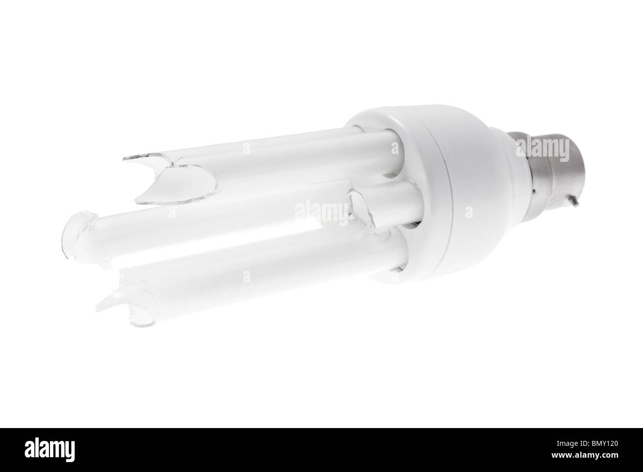 Broken Compact Fluorescent Lightbulb Stock Photo Alamy