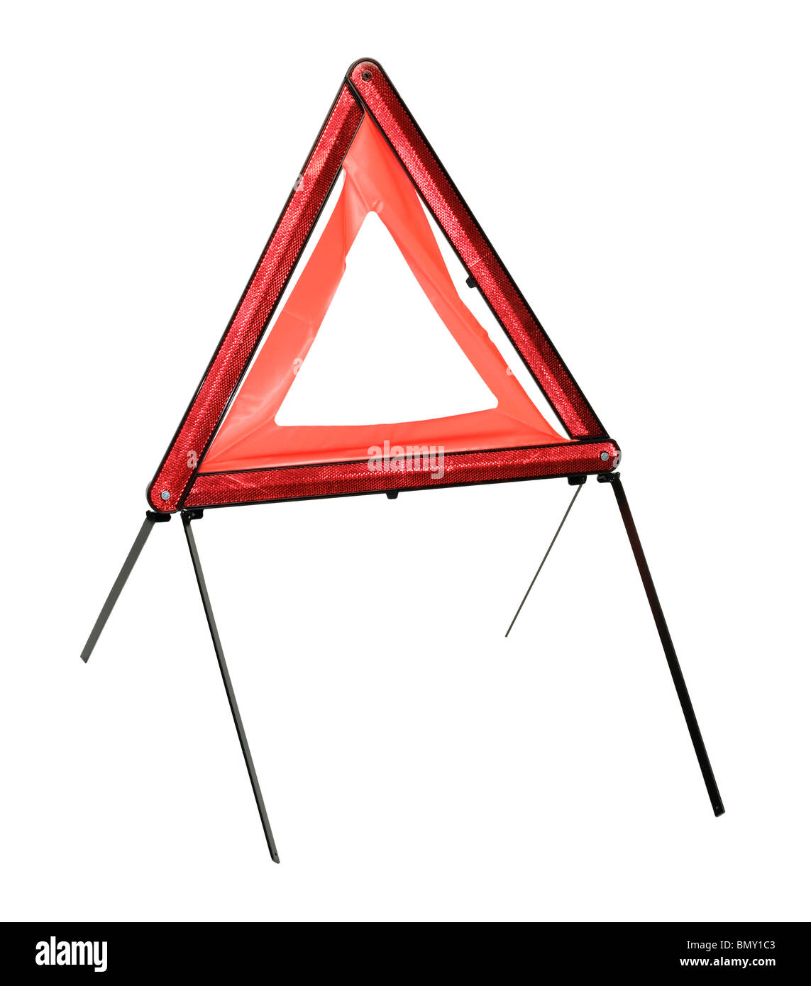 Emergency warning triangle Stock Photo