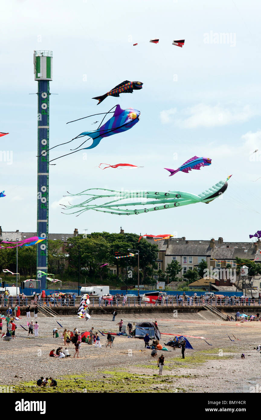 Catch the wind kite festival Morecambe Stock Photo Alamy