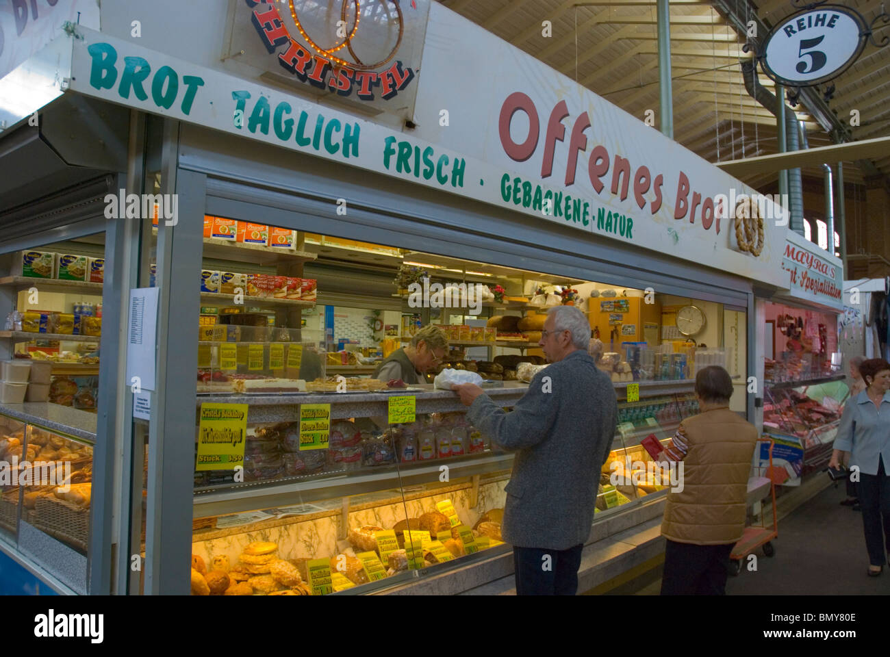 Bakery stall Arminius markthalle market hall Moabit west Berlin Germany