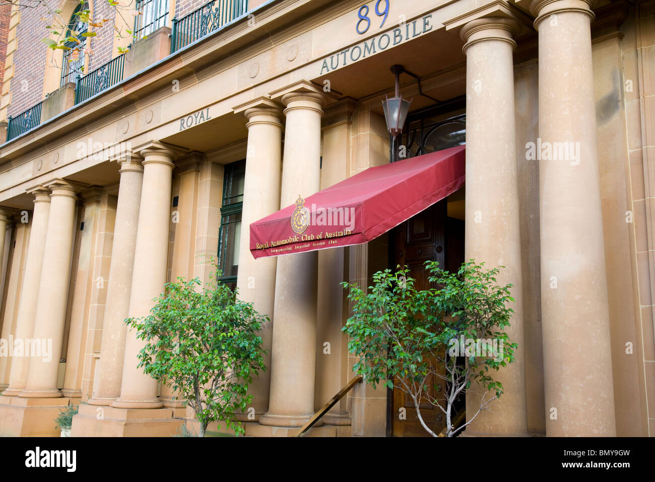 entrance to royal automobile club in sydney Stock Photo