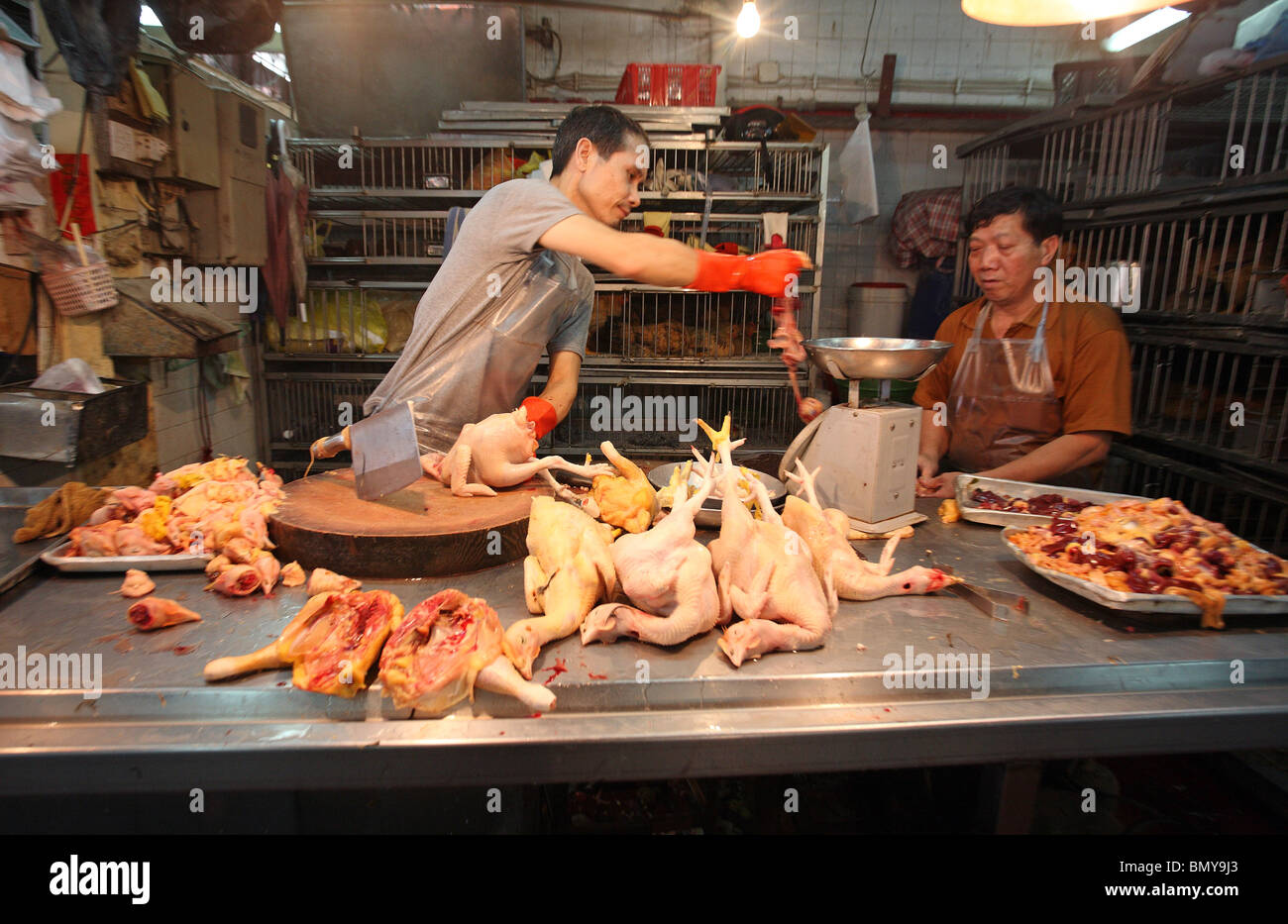 Poulterers, Macao, China Stock Photo