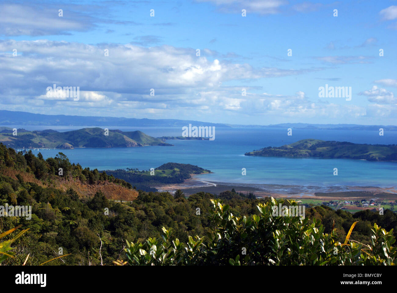 View of Manaia Harbour, Coromandel, New Zealand Stock Photo Alamy