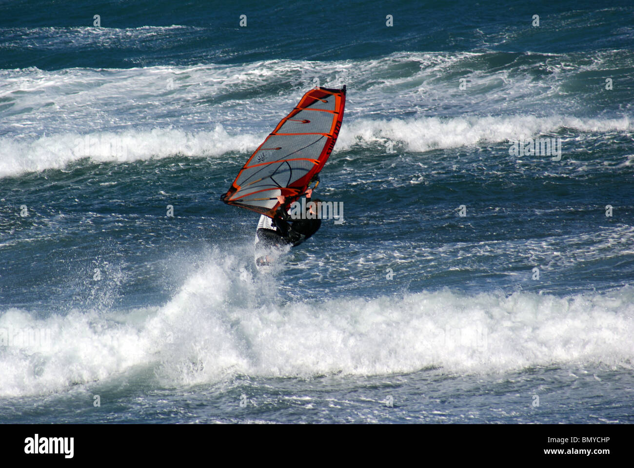 Windsurfing on Layal Beach, Wellington, New Zealand Stock Photo Alamy