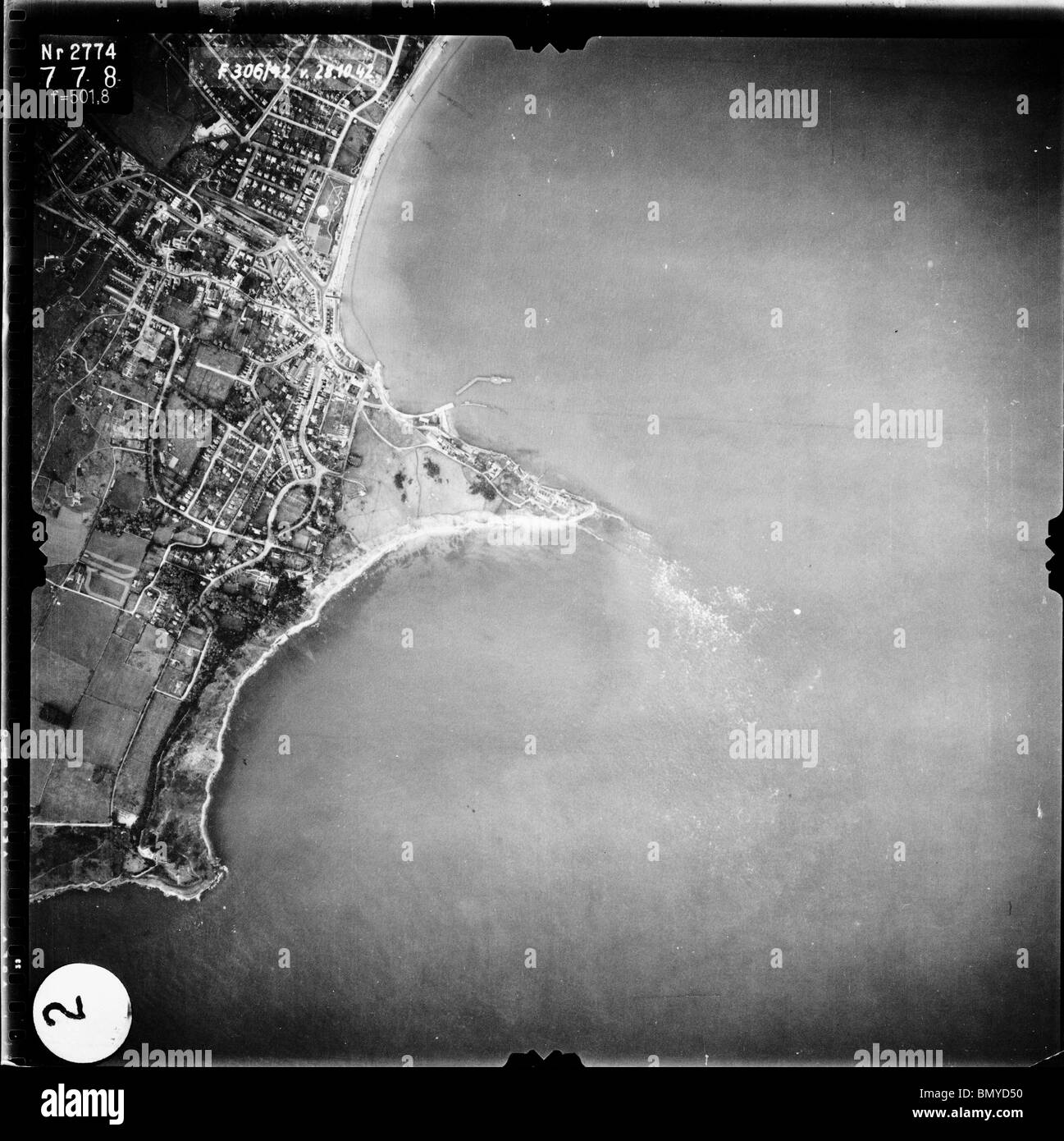 Durlston Bay, Swanage - Dorset 28th November 1942 Stock Photo