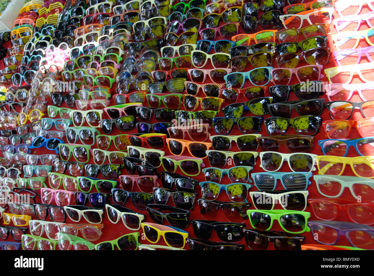 Sunglasses on sale at a market stall, Bangkok, Thailand Stock Photo Alamy