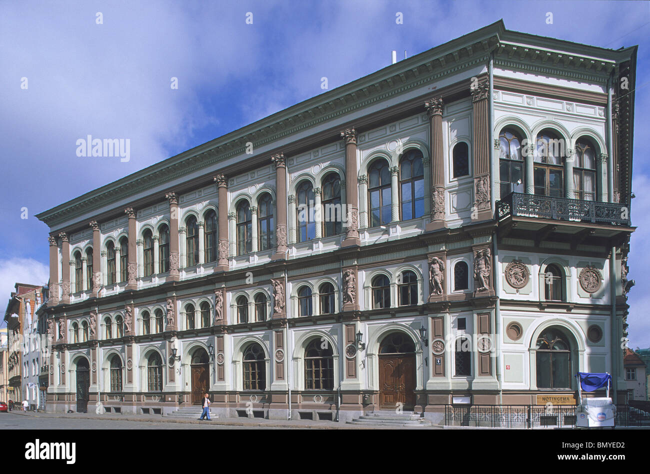 Latvia,Riga,Old Town ,Doma laukums square,Art Nouveau Buildings Stock