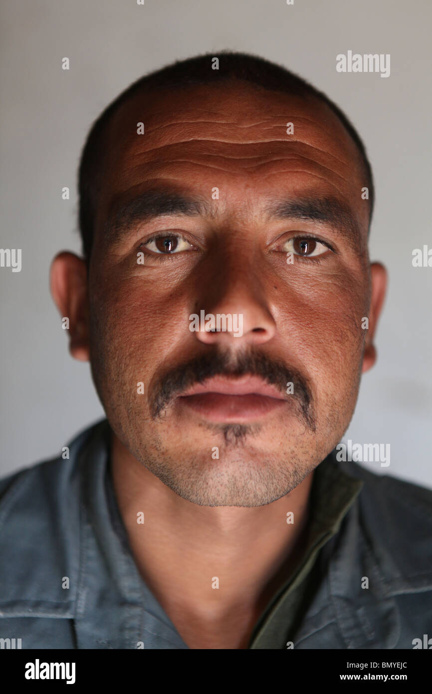 Afghan National Police being trained by ISAF/ Eupol in the trainingcentre in Tarin Kowt, Uruzgan. Stock Photo