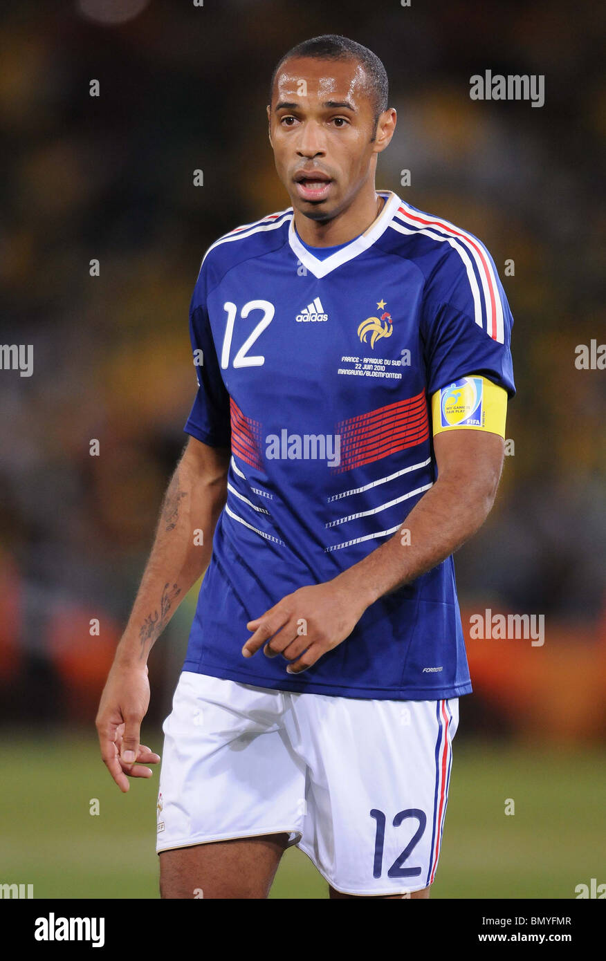 THIERRY HENRY FRANCE FREE STATE STADIUM  SOUTH AFRICA 22 June 2010 Stock Photo