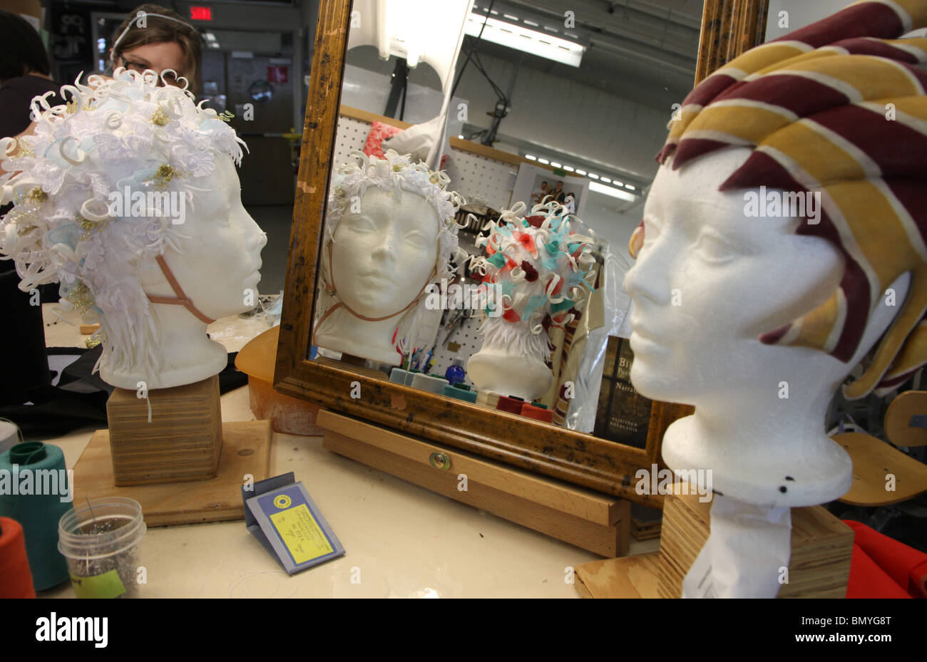 head-dress department, Cirque du Soleil Montreal HQ Stock Photo