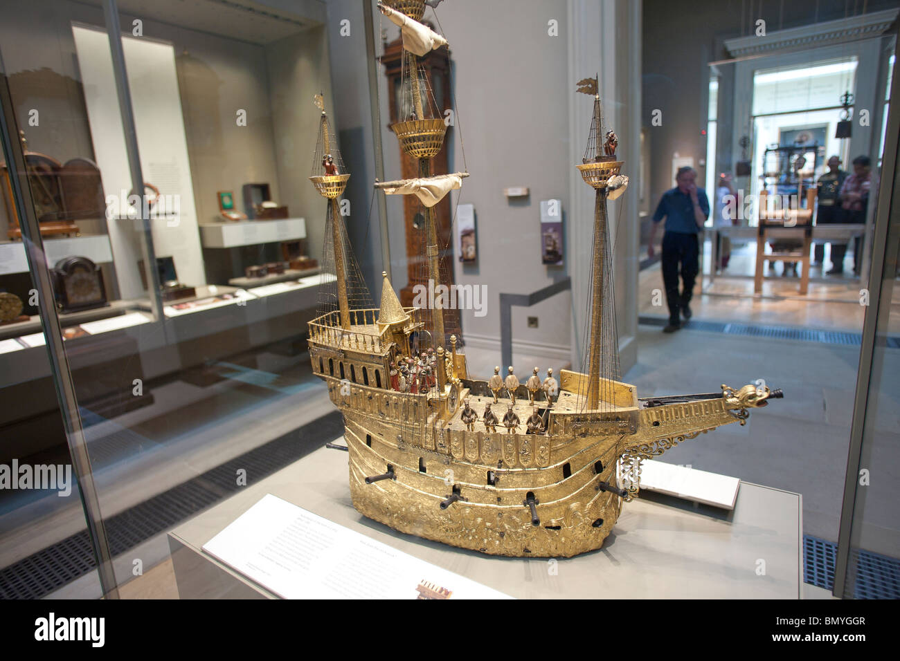 Automaton in the shape of a ship circa 1585, British Museum London GB UK Stock Photo
