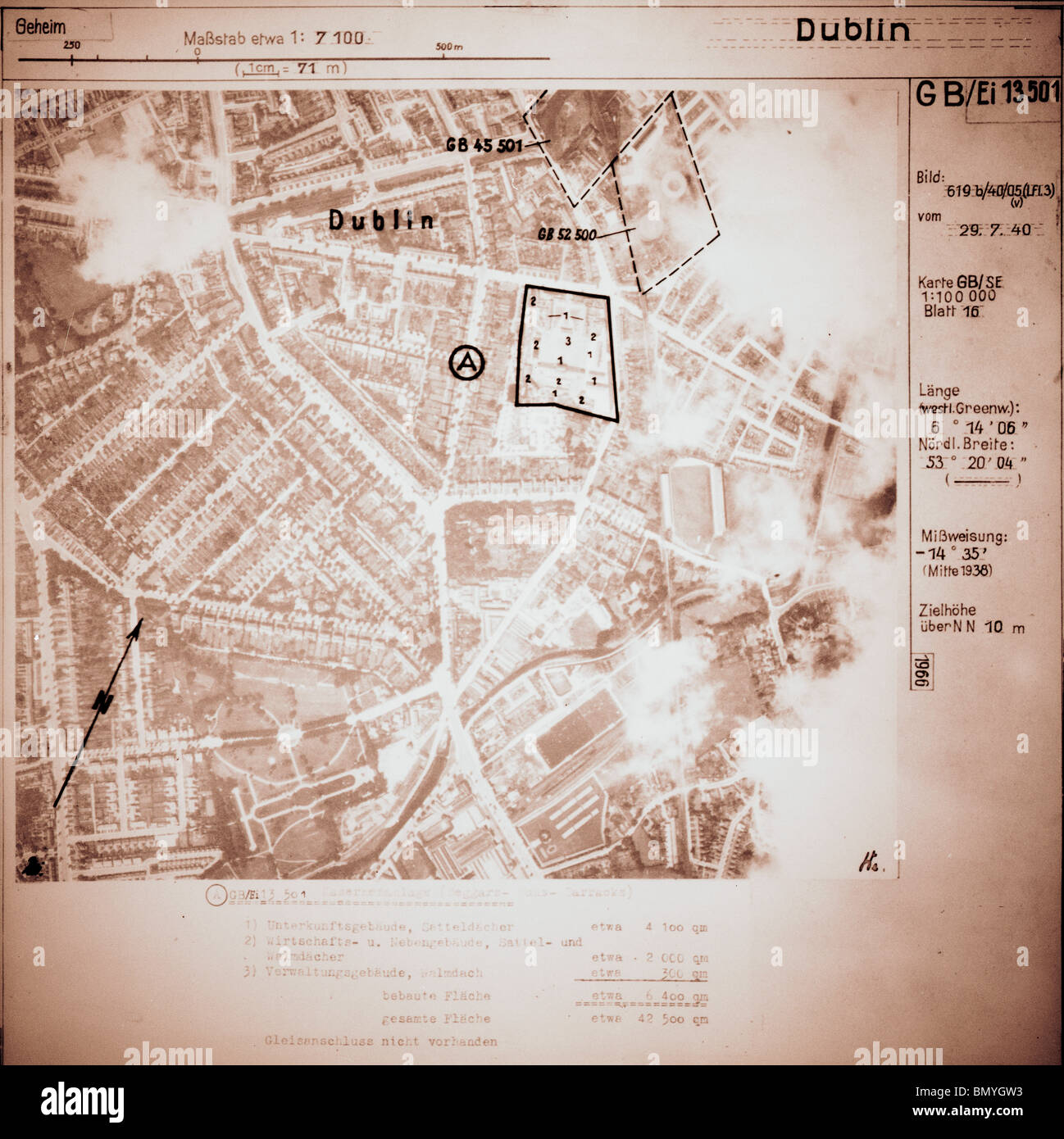 Dublin - Ireland 29th July 1940 Army Barracks Stock Photo