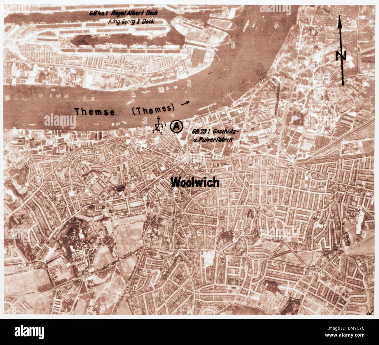 London - Woolwich 1940 Arms Factory Stock Photo