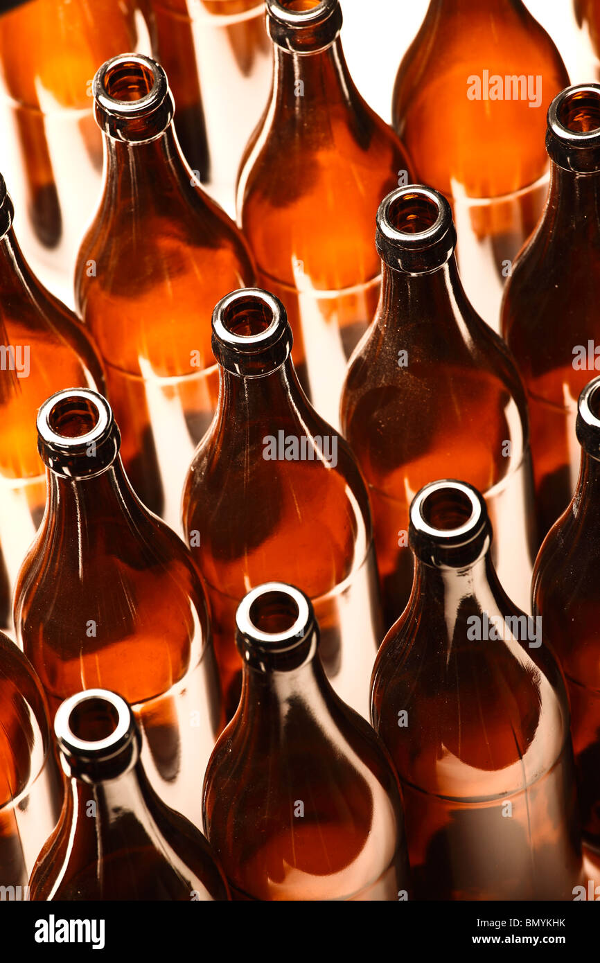 classic brown bottle for beer background Stock Photo - Alamy
