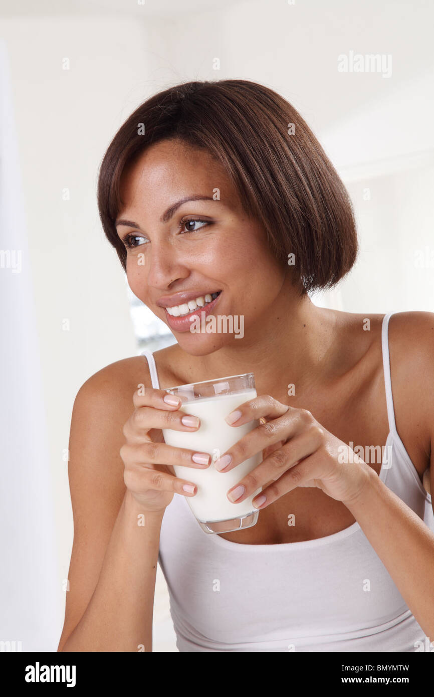 Glass of semi skimmed milk hi-res stock photography and images - Alamy