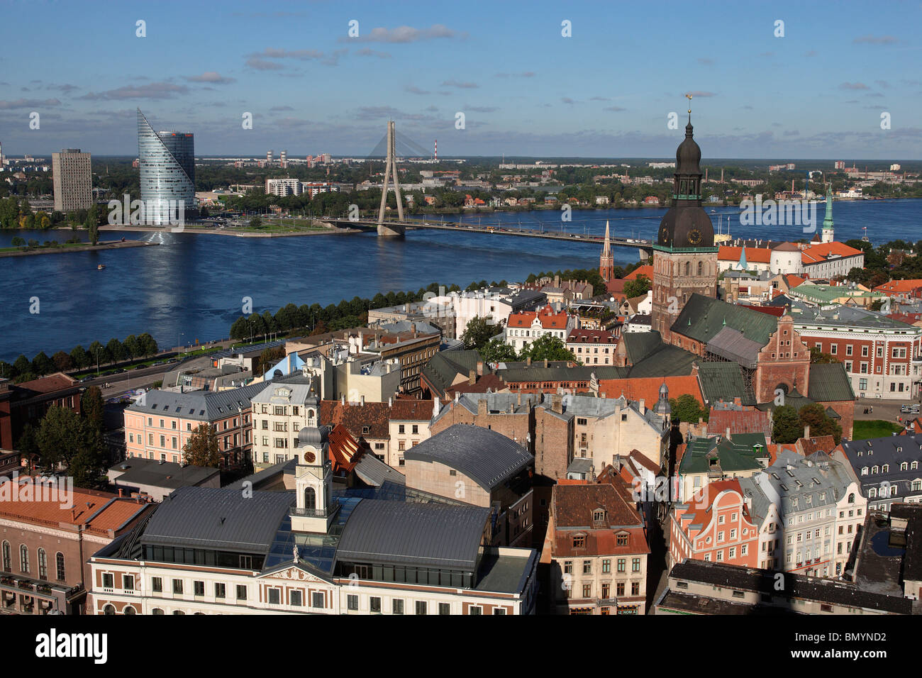 Latvia,Riga,Daugva River,Old town ,Dome Cathedral Stock Photo - Alamy