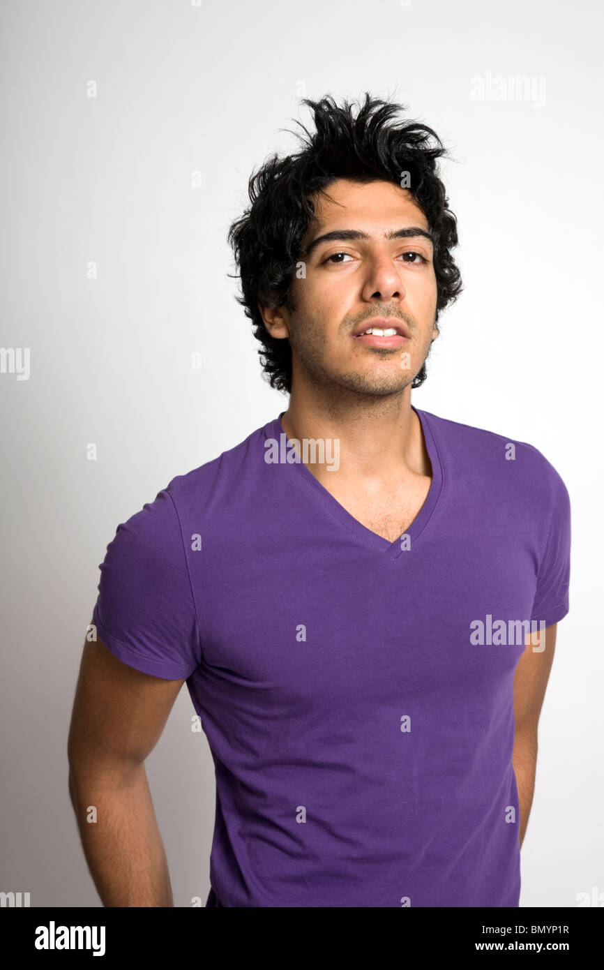 Portrait Of Young Dark Haired Guy Stock Photo 30113491 Alamy