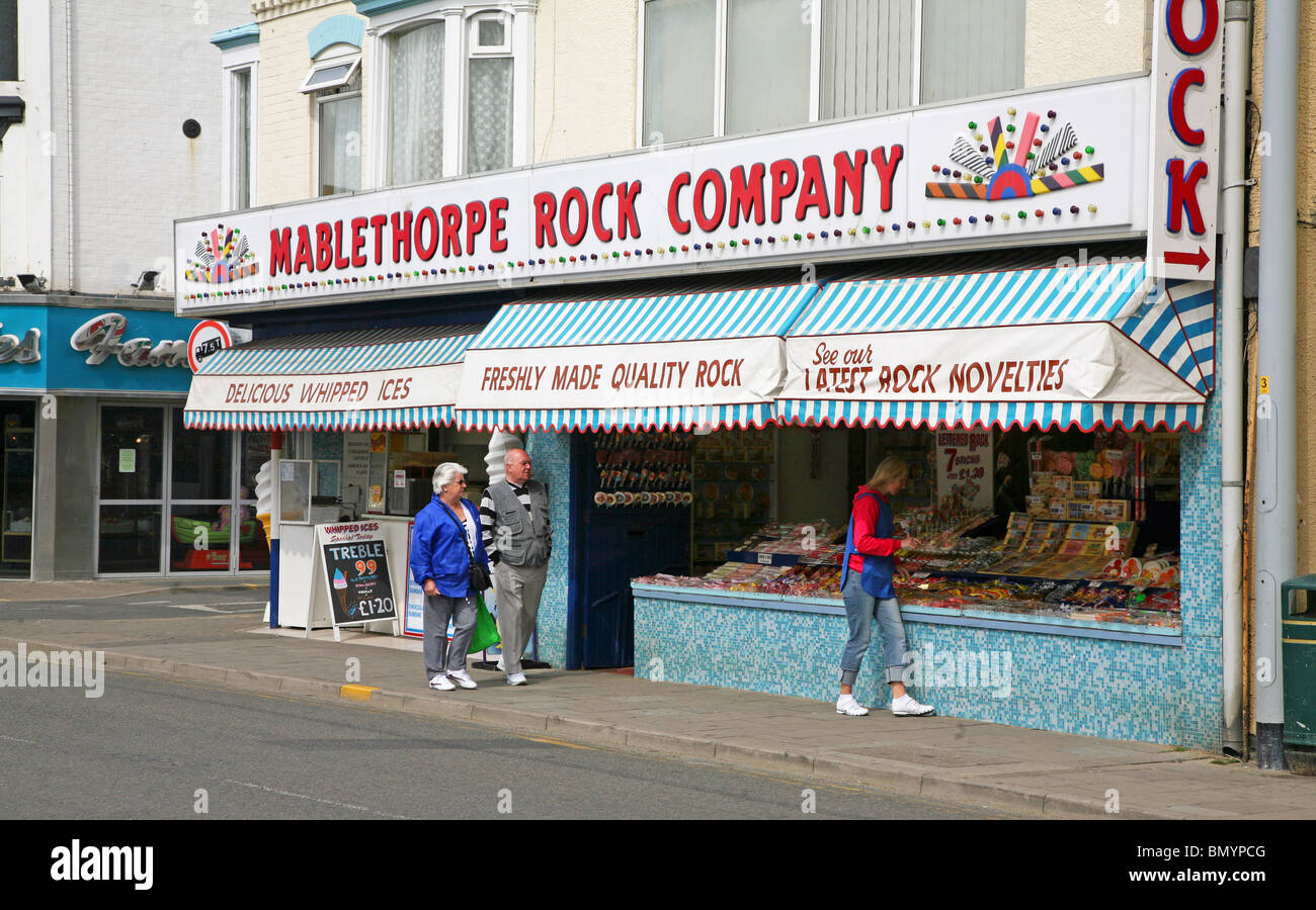 The Mablethorpe Rock Company shop in the seaside town Stock Photo Alamy