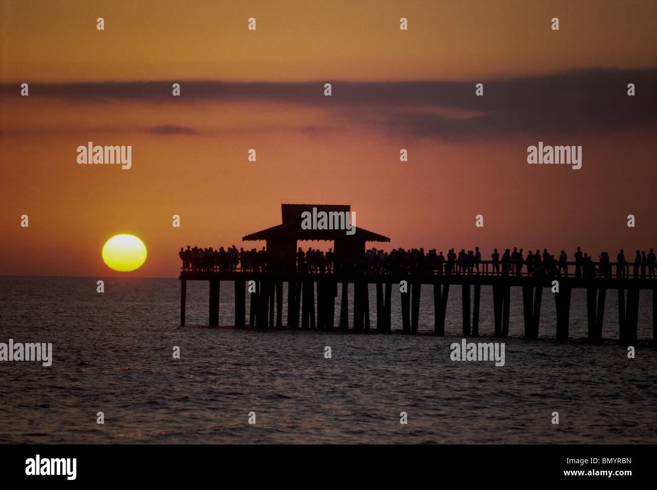 Sunset, Gulf of Mexico, Florida, USA Stock Photo