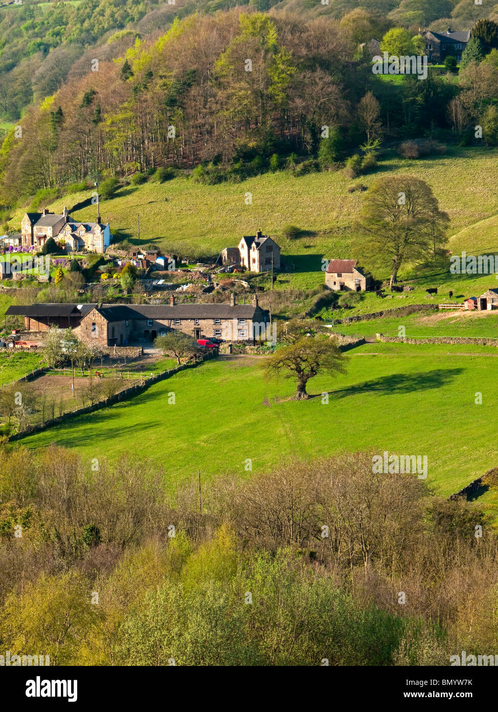 Hill farm near Cromford in the Derbyshire Dales part of the Peak