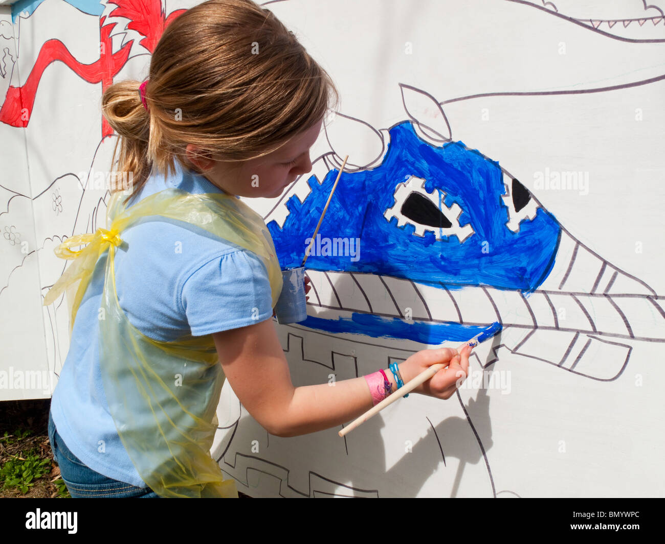 Eight year old blonde girl hi-res stock photography and images - Alamy