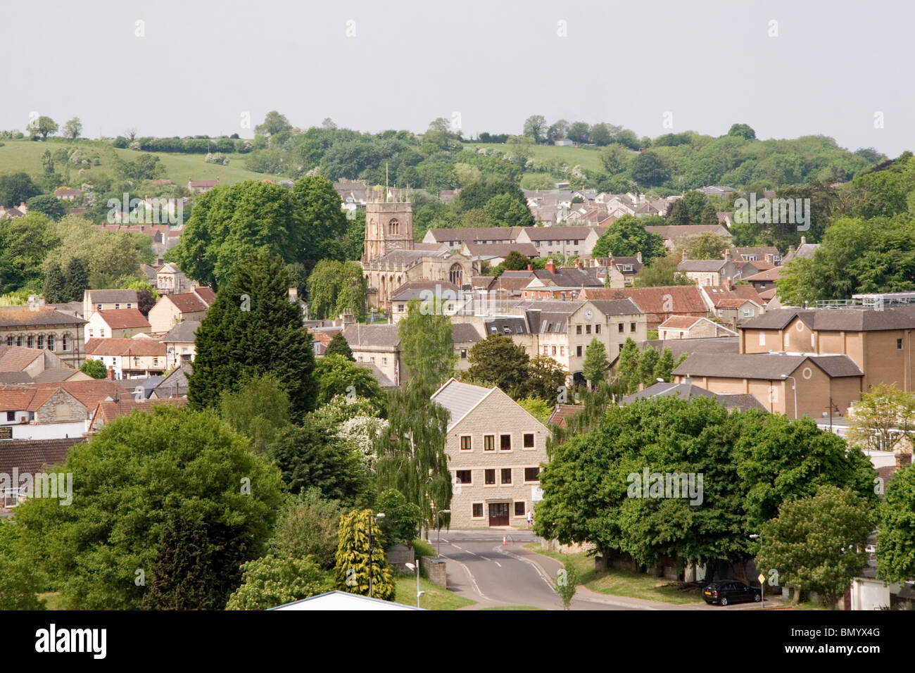 View of Midsomer Norton, Somerset, England, UK Stock Photo Alamy