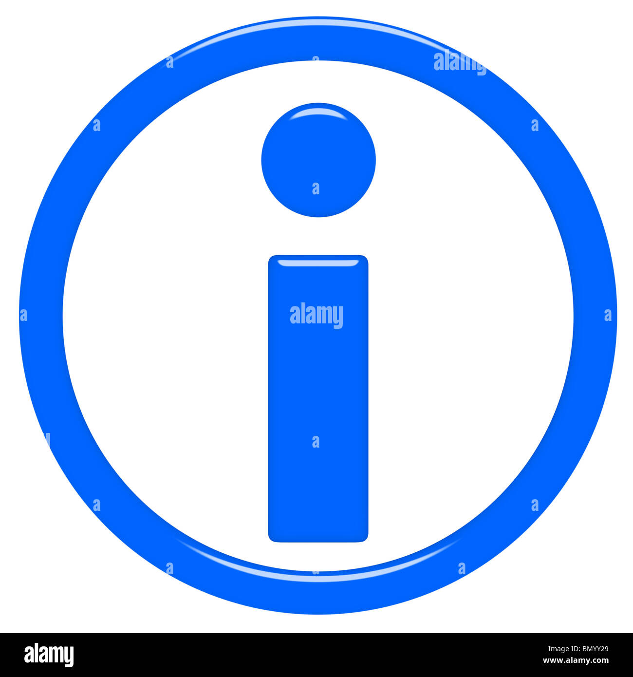 3d information symbol isolated in white Stock Photo Alamy