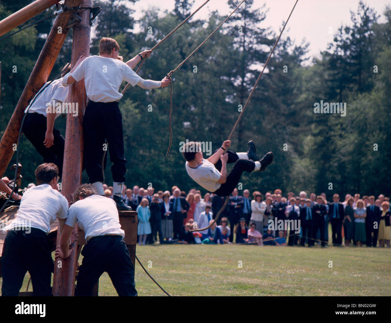 Wellington College field gun competition, 1980's Stock Photo Alamy
