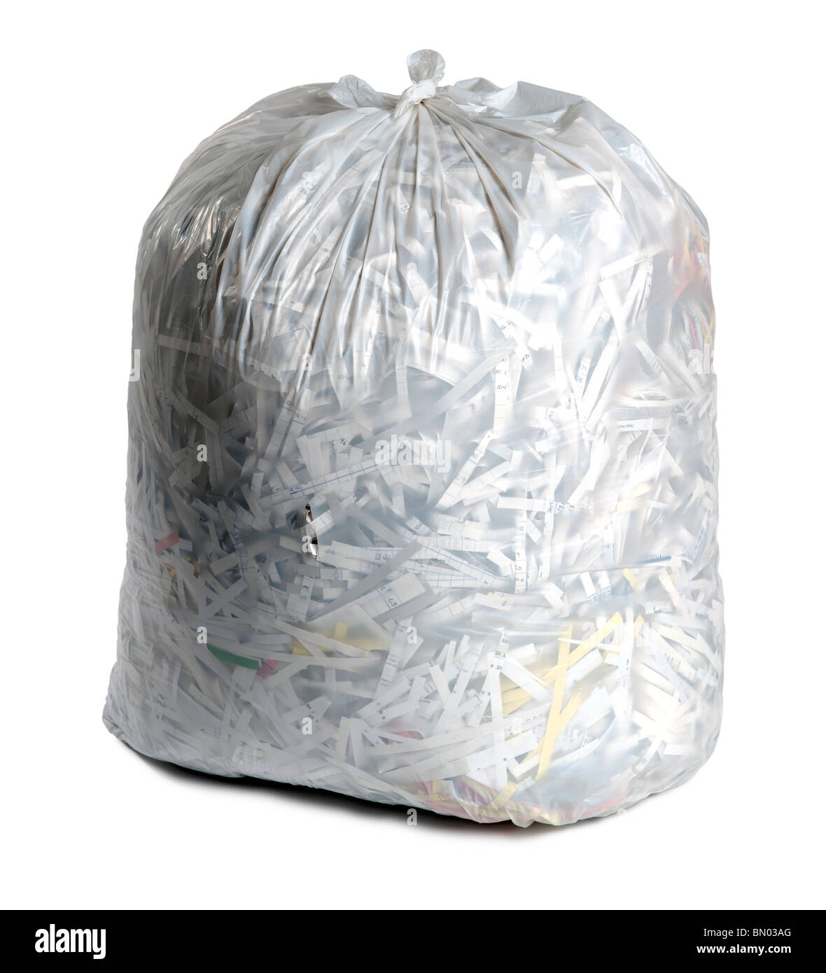 Bag of shredded paper Stock Photo