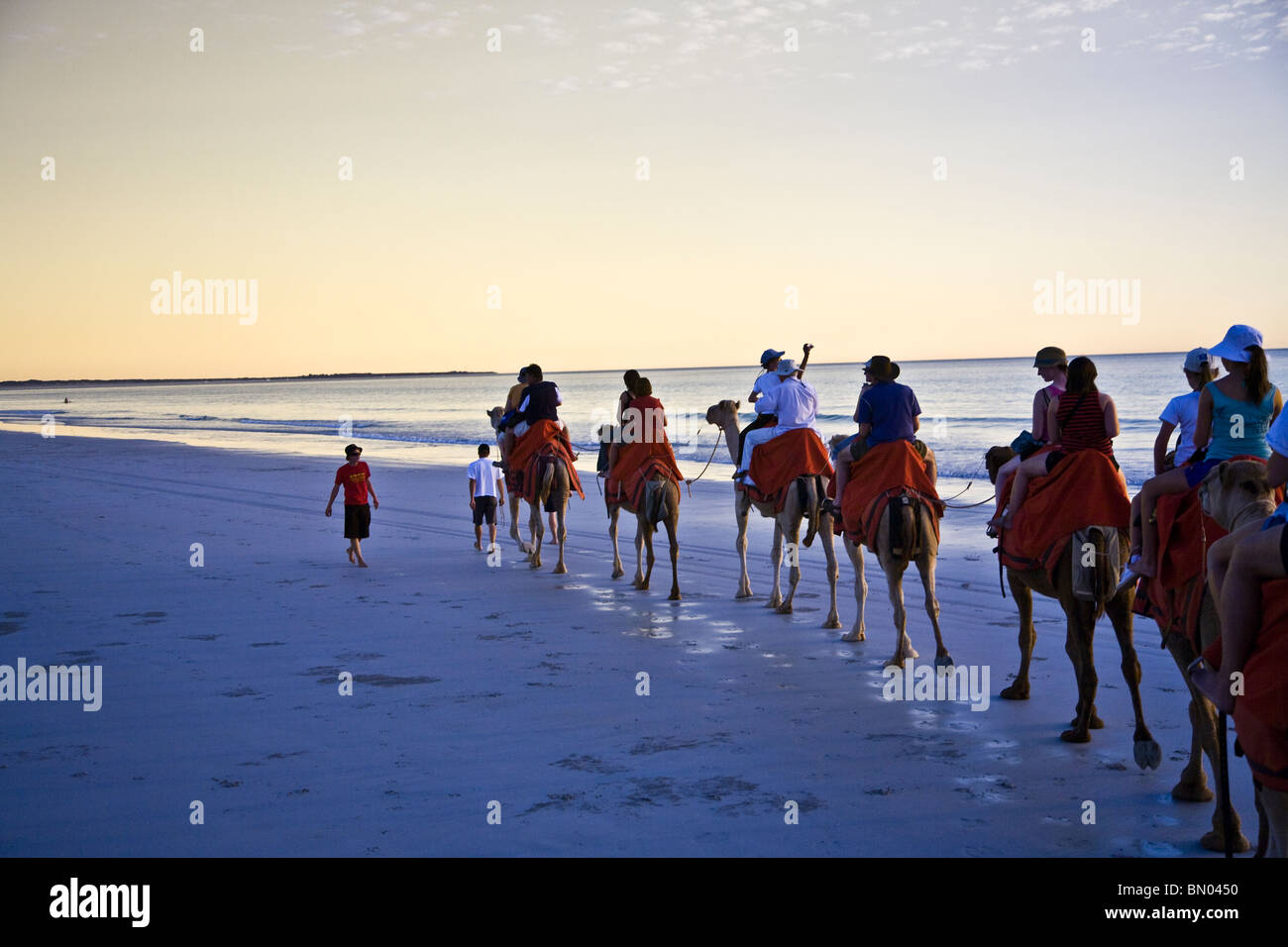 A camel ride on Cable Beach at either sunrise or sunset is a visitor
