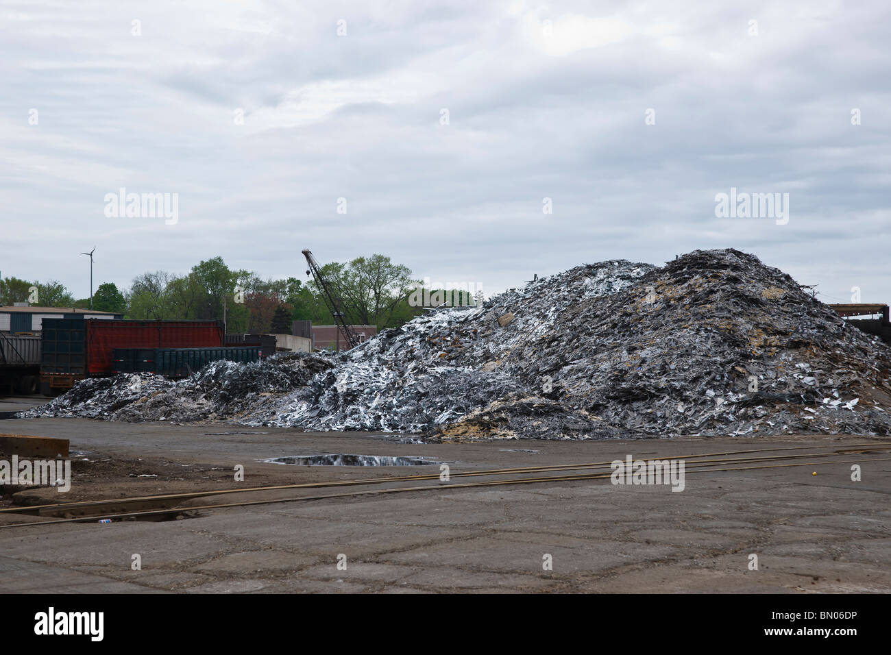 Louis Padnos Iron And Metal Company recycling yard in Holland Michigan