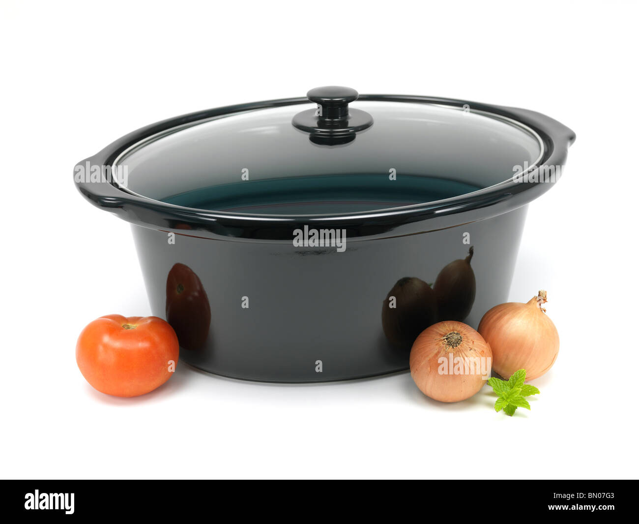 An electric slow cooker Stock Photo Alamy