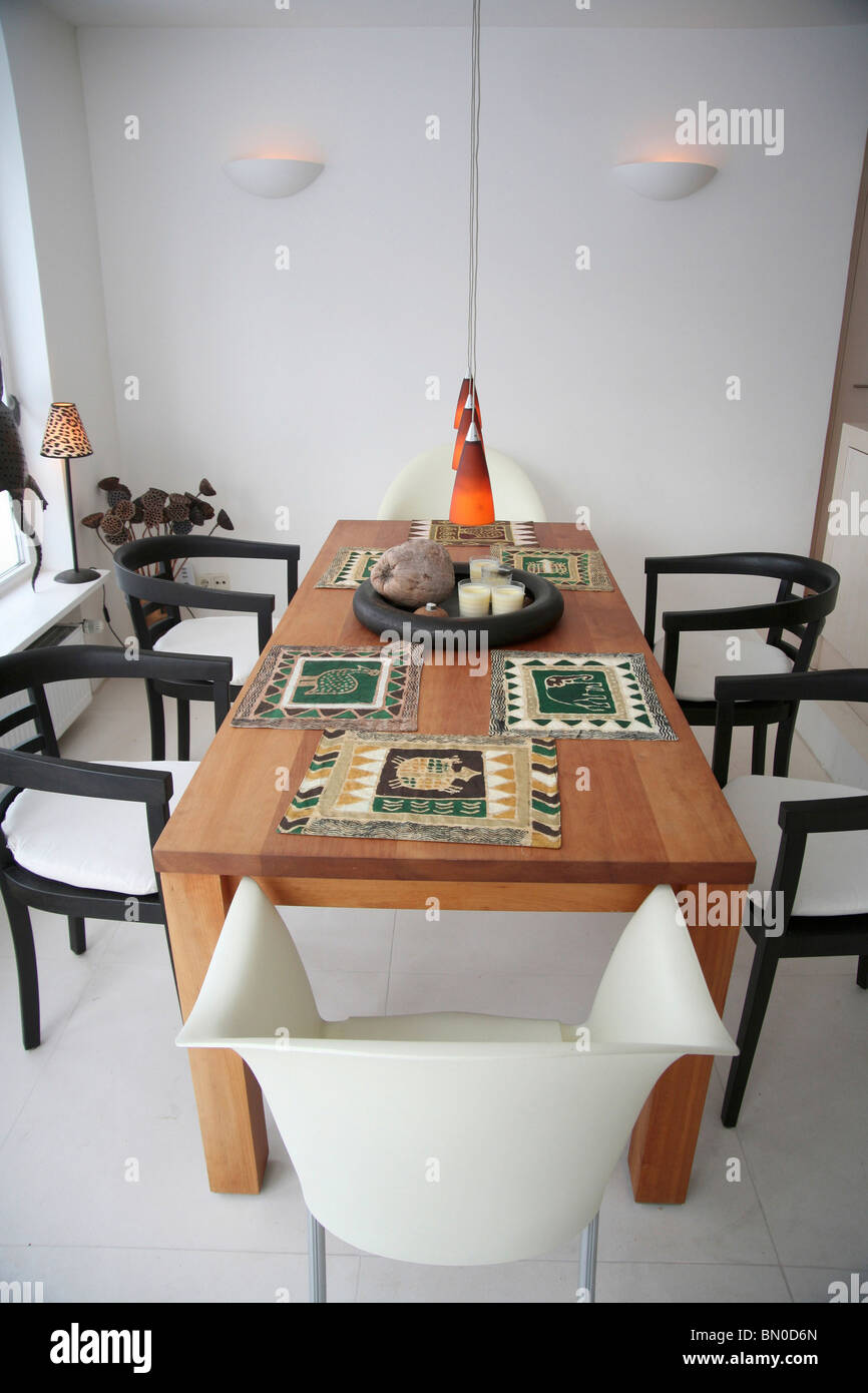 Dining Room with Dining Table Stock Photo Alamy