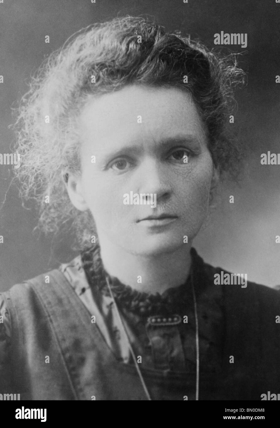 Portrait photo c1911 of physicist + chemist Marie Curie (1867 – 1934) - pioneer in radioactivity and winner of two Nobel Prizes. Stock Photo