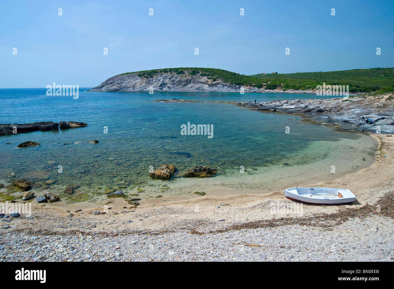Cala Sapone bay, Sant'Antioco, Sulcis, Iglesiente, Carbonia Iglesias,  Sardinia, Italy, Europe Stock Photo - Alamy