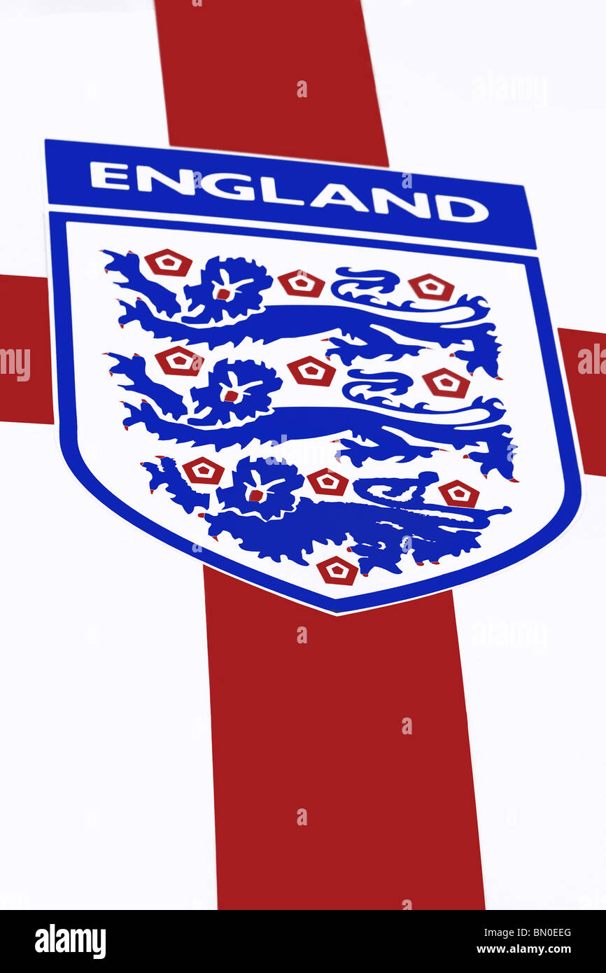 The England Football teams Three Lions Flag Stock Photo
