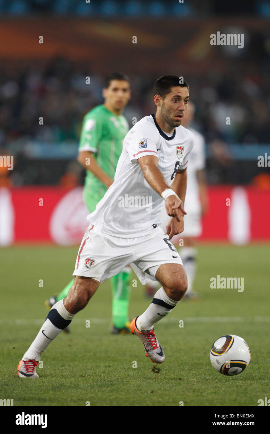 Clint Dempsey of the United States in action during a 2010 FIFA World Cup football match against Algeria June 23, 2010. Stock Photo