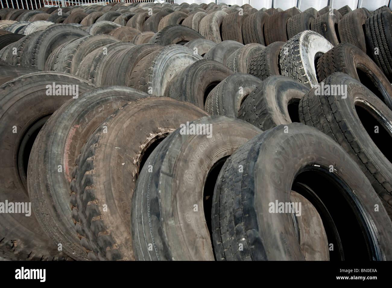 Israel, Tyrec LTD Tire recycling industries Stock Photo