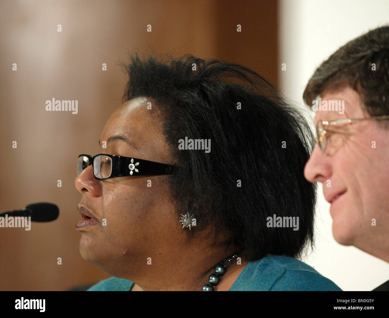 Diane Abbott MP chaired the Putting Irish Unity on the Agenda Conference hosted by Sinn Fein at TUC headquarters in London. Stock Photo