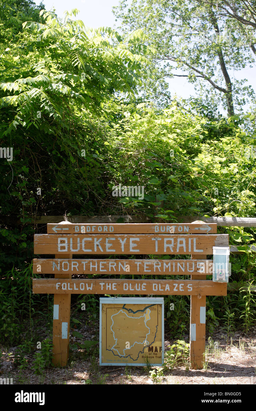 Headlands Beach State Park Buckeye Trail northern terminus Stock Photo