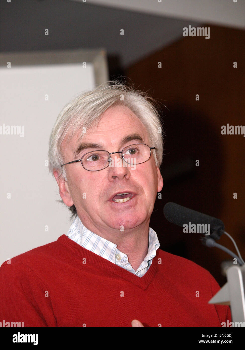 John McDonnell Labour Party MP speaking at the Putting Irish Unity on the Agenda Conference hosted at TUC headquarters in London Stock Photo