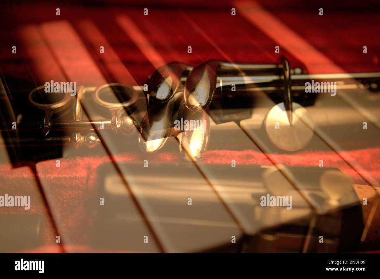 Abstract music theme collage Stock Photo Alamy