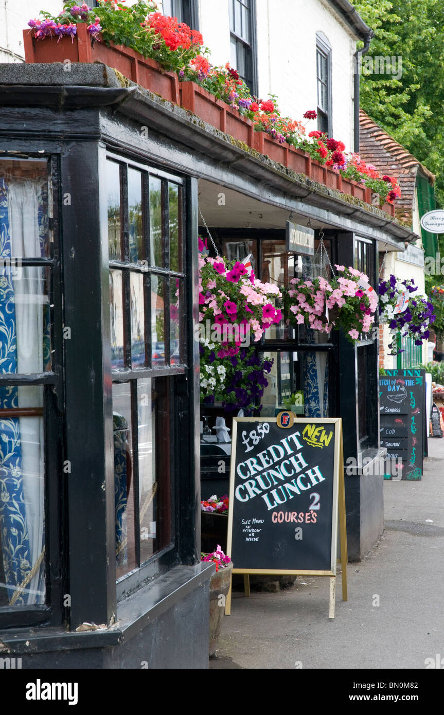Hampshire's Stockbridge High Street was voted 'best foodie street' UK Stock Photo