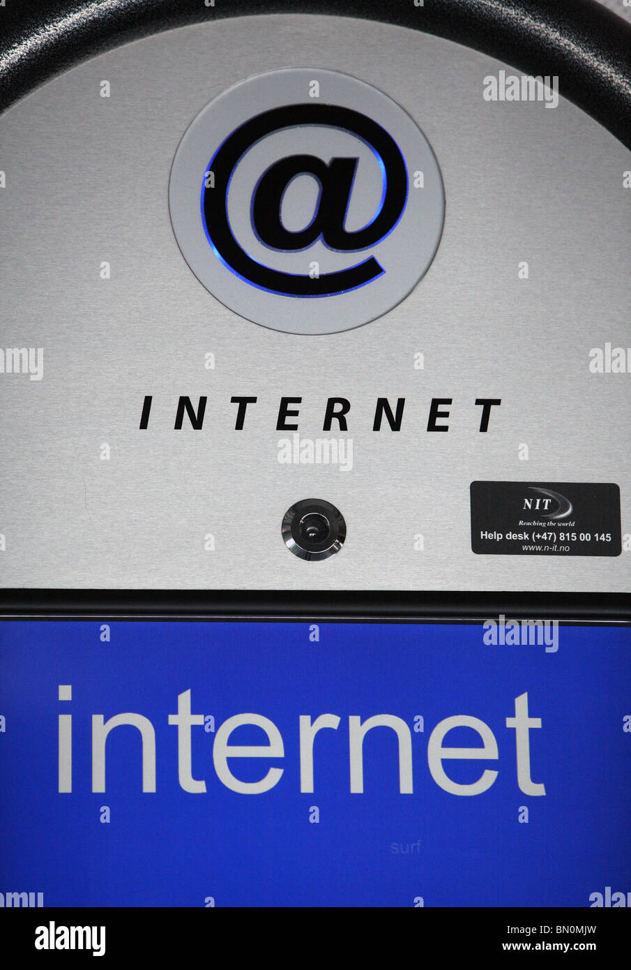 An internet terminal Stock Photo