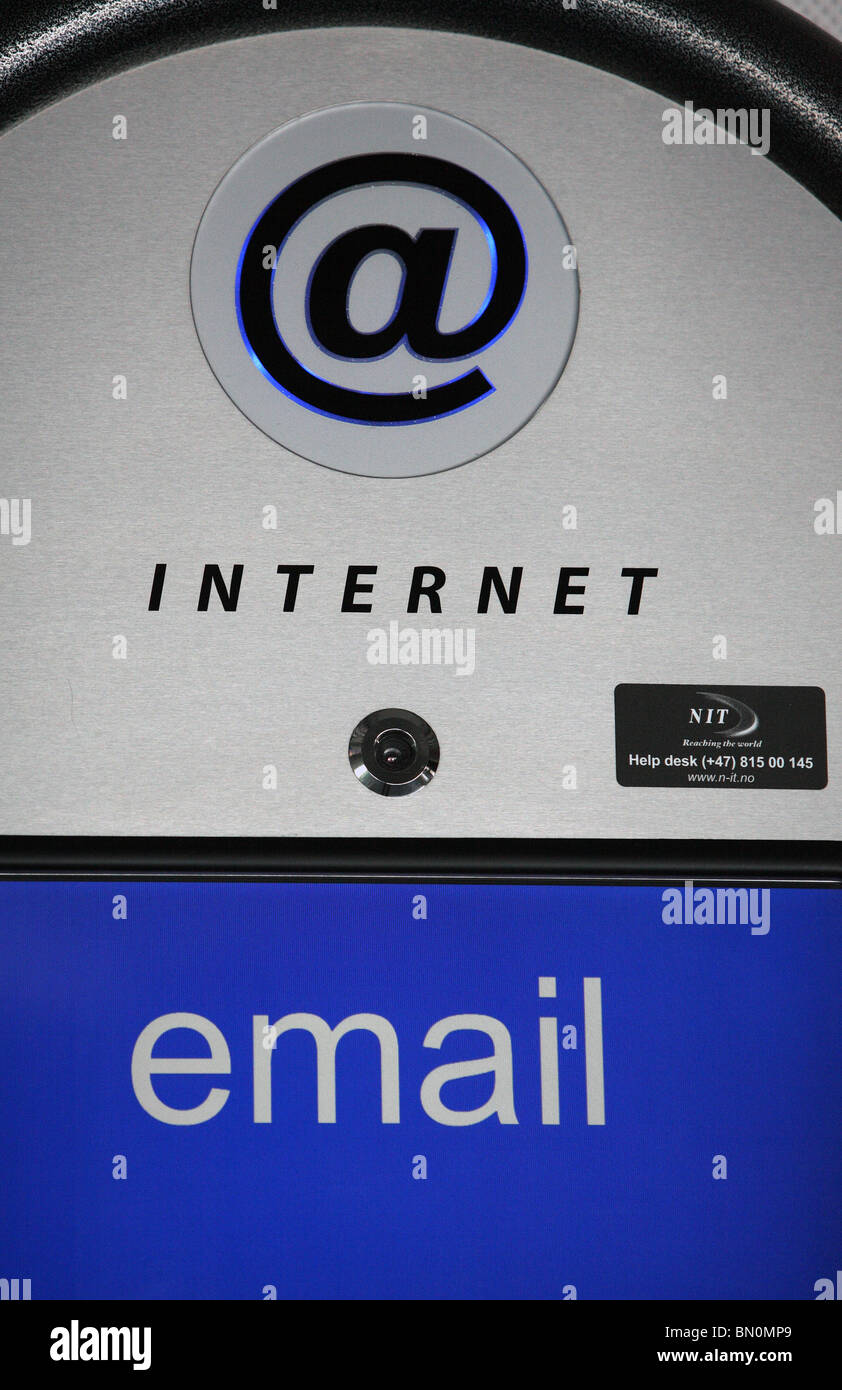 An internet terminal Stock Photo
