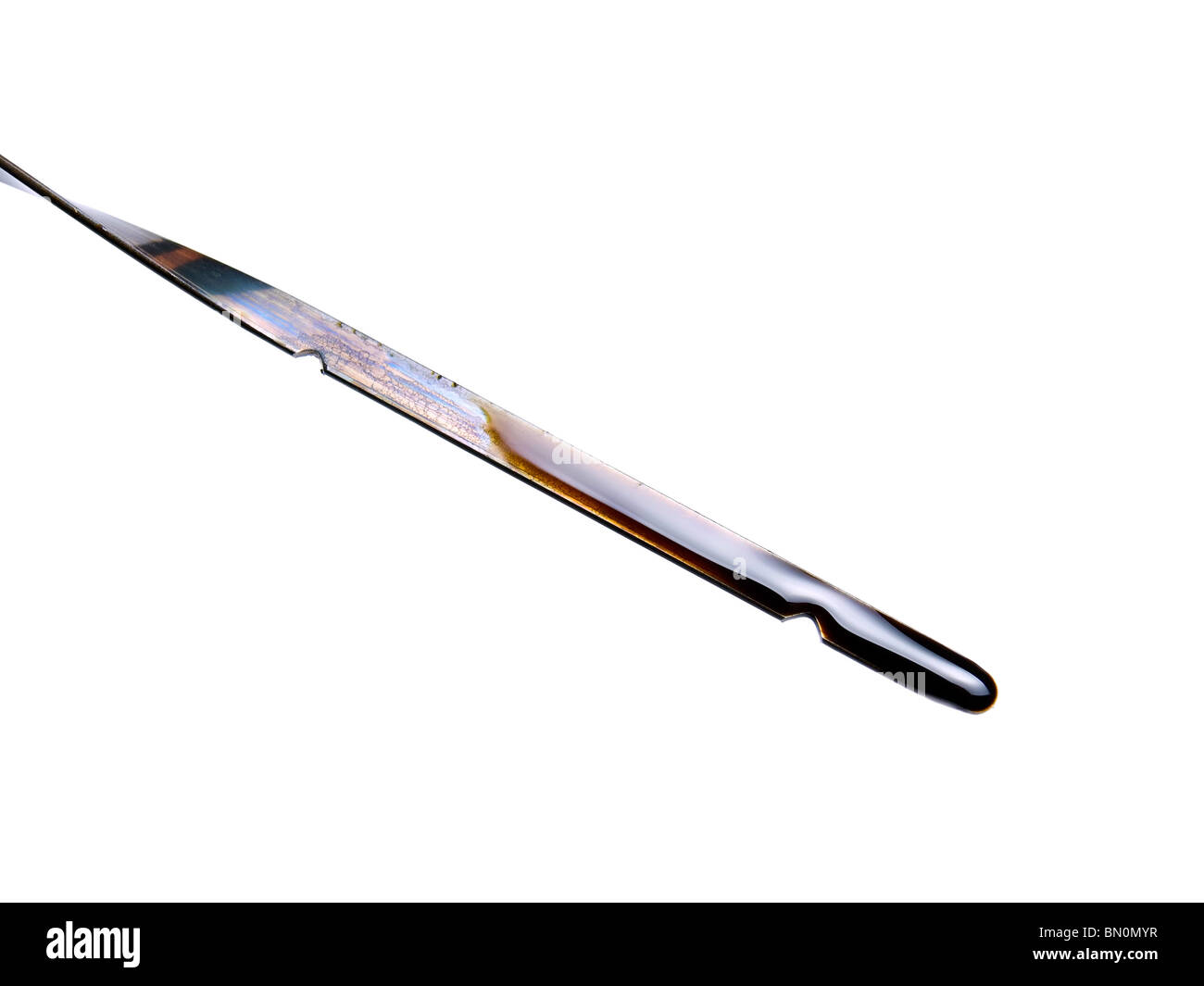 Checking oil with dipstick Cut Out Stock Images & Pictures Alamy