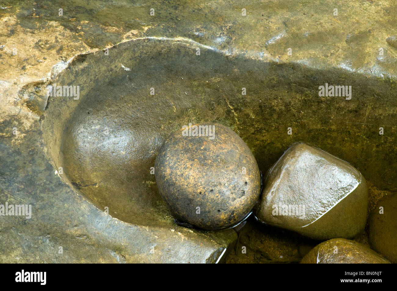 Ancient Stream Bed Rounded Rocks Pebbles in stream hi-res stock photography and images - Alamy