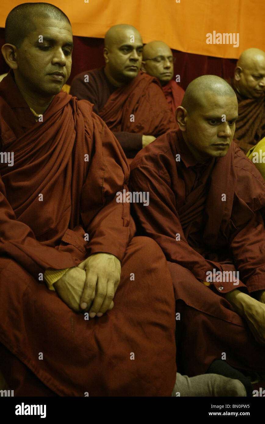 kathina trad buddhist cem at sri saddhatrissa centre kingsbury london Stock Photo