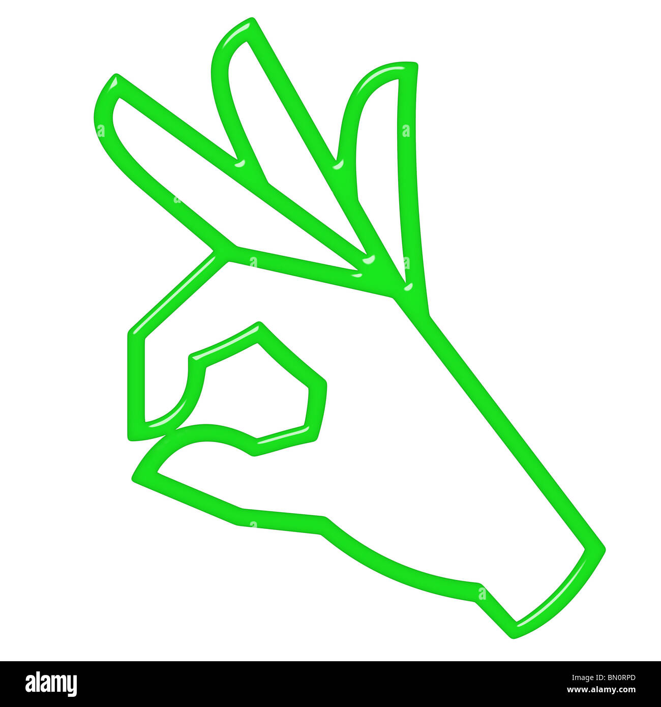 3d OK hand sign Stock Photo Alamy